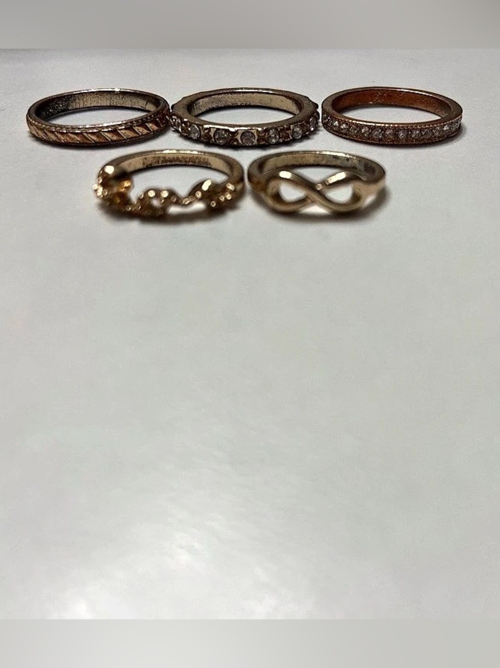 Gold-Tone Ring Set of Five
